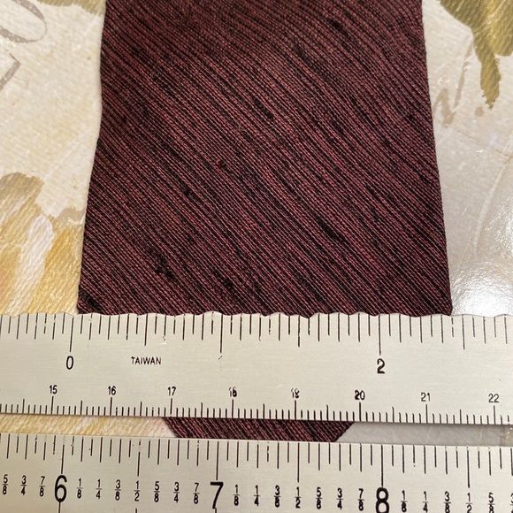 Vintage Cotton & Silk Skinny Tie stripes in shades of gold & brown 2 1/2” x 58” - Picture 6 of 6